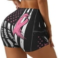 thumbnail image 1 of Picia Ribbon Breast Cancer Awareness Printed Workout Shorts for Women Seamless Scrunch Butt Lifting High Waisted Yoga Gym Booty Running Moisture-wicking Short Pants-Large, 1 of 9