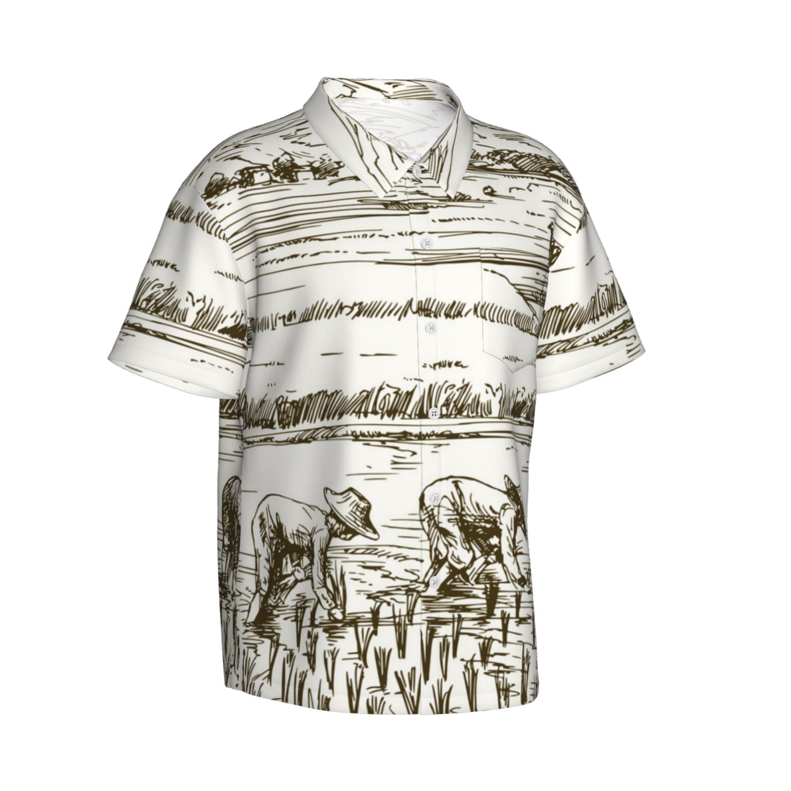Picia Rice Harvest Gentle Cotton Regular Fit Short Sleeve Casual ...