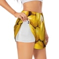thumbnail image 1 of Picia Ripe Yellow Lemon Pattern Women's 2 in 1 Athletic Running Shorts High Waisted Workout Casual Gym Sweat Shorts with Comfy Liner Zipper Pockets-Small, 1 of 9