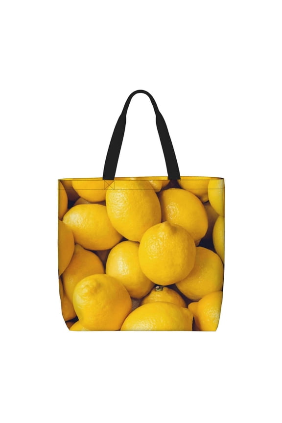 Ripe Yellow Lemon for Tote Bag for Women with Zipper, Gym Tote with Compartments, Laptop Work Tote Nurse Dance Yoga Bag for Sport, Travel