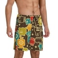 thumbnail image 1 of Picia Robot and Monsters Pajama Shorts for Men, Men's Pajama Bottoms, Sleepwear,Short Pajama Pants-Medium, 1 of 9