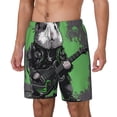 thumbnail image 1 of Picia Rock Guitar Guinea Pig pattern Mens Swim Trunks with Compression Liner Stretch Beach Shorts Quick Dry with Zipper Pockets No-Chafing Board Shorts-Medium, 1 of 9