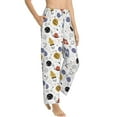 thumbnail image 1 of Picia Rocket Planets Womens Soft Woven Cotton Elastic Waistband Sleep Pajama Pant Lounge Sleep Pant With Pockets And Drawstring-Large, 1 of 9