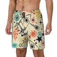 thumbnail image 1 of Picia Rockets pattern Mens Swim Trunks with Compression Liner Stretch Beach Shorts Quick Dry with Zipper Pockets No-Chafing Board Shorts-Medium, 1 of 9