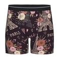 thumbnail image 1 of Picia Romantic Paris Pattern Men's Athletic Long Leg Briefs , Performance Stretch Underwear，Moisture-Wicking, 1 of 7