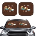 thumbnail image 1 of Picia Rooster And Chicken 2 Piece Car Windshield Sun Shade Foldable | Foldable Sun Shield for Front Window Blocks UV Rays and Keeps Your Vehicle Cool-Large, 1 of 7