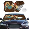 thumbnail image 1 of Picia Rooster And Chicken Curved Windshield Sunshade Accordion Folding Style Auto Shade for Car Truck SUV Van Blocks UV Ray Sun Visor Protector -, 1 of 7