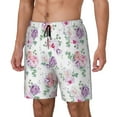 thumbnail image 1 of Picia Rose Flower B pattern Mens Swim Trunks with Compression Liner Stretch Beach Shorts Quick Dry with Zipper Pockets No-Chafing Board Shorts-3X-Large, 1 of 9