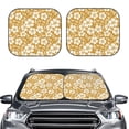 thumbnail image 1 of Picia Rose Flowers 2 Piece Car Windshield Sun Shade Foldable | Foldable Sun Shield for Front Window Blocks UV Rays and Keeps Your Vehicle Cool-Large, 1 of 7