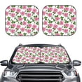 thumbnail image 1 of Picia Rose Flowers 2 Piece Car Windshield Sun Shade Foldable | Foldable Sun Shield for Front Window Blocks UV Rays and Keeps Your Vehicle Cool-Large, 1 of 7