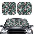 thumbnail image 1 of Picia Rose Flowers 2 Piece Car Windshield Sun Shade Foldable | Foldable Sun Shield for Front Window Blocks UV Rays and Keeps Your Vehicle Cool-Small, 1 of 7