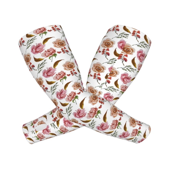 Picia Rose Flowers Arm Sleeves for Men and Women - Tattoo Cover Up UPF 50+ Cooling Sports Sleeve for Basketball Golf Football-One Size