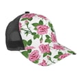 thumbnail image 1 of Picia Rose Flowers Pattern Trucker Hat,Baseball Cap,Sun Protection Cap,Stylish Headwear,Leisure Cap,Outdoor Sports Cap, 1 of 7