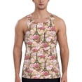 thumbnail image 1 of Picia Rose Flowers Printed Men’s Performance Tank, Men's Workout Tank Top Moisture-Wicking Tank Top Muscle tee, Breathable Workout Shirt-, 1 of 7