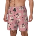 thumbnail image 1 of Picia Rose Flowers pattern Mens Swim Trunks with Compression Liner Stretch Beach Shorts Quick Dry with Zipper Pockets No-Chafing Board Shorts-3X-Large, 1 of 9