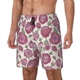 thumbnail image 1 of Picia Rose Flowers pattern Mens Swim Trunks with Compression Liner Stretch Beach Shorts Quick Dry with Zipper Pockets No-Chafing Board Shorts-Large, 1 of 9