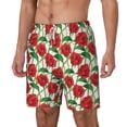 thumbnail image 1 of Picia Rose Flowers pattern Mens Swim Trunks with Compression Liner Stretch Beach Shorts Quick Dry with Zipper Pockets No-Chafing Board Shorts-Large, 1 of 9