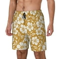 thumbnail image 1 of Picia Rose Flowers pattern Mens Swim Trunks with Compression Liner Stretch Beach Shorts Quick Dry with Zipper Pockets No-Chafing Board Shorts-Small, 1 of 9