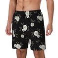 thumbnail image 1 of Picia Rose Flowers pattern Mens Swim Trunks with Compression Liner Stretch Beach Shorts Quick Dry with Zipper Pockets No-Chafing Board Shorts-, 1 of 9