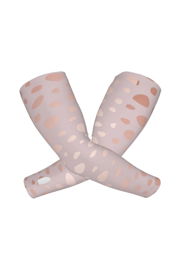 Rose Gold Abstract Spots 1 Arm Sleeves for Men and Women - Tattoo Cover Up UPF 50+ Cooling Sports Sleeve for Basketball Golf Football-One Size