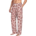 thumbnail image 1 of Picia Rose Gold Abstract Spots Mens Soft Woven Cotton Elastic Waistband Sleep Pajama Pant Lounge Sleep Pant With Pockets And Drawstring-X-Large, 1 of 9
