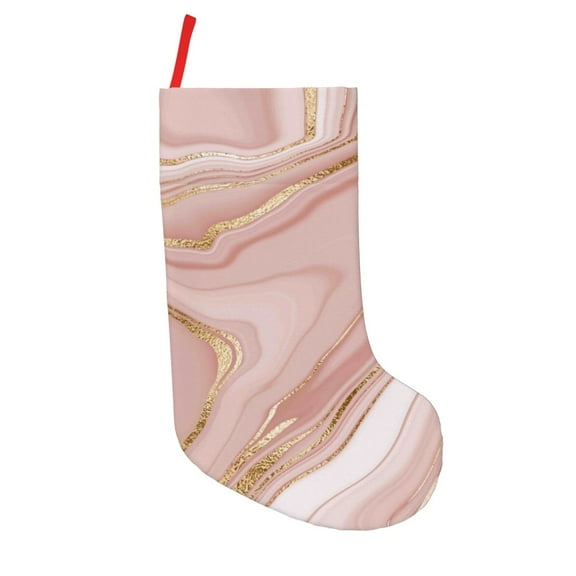 Picia Rose Gold Glitter Splatter for 18in Christmas Stockings, Xmas Stocking for Kids, Holiday and Family Stocking for Fireplace or Party Decoration