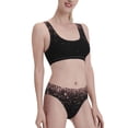 thumbnail image 1 of Picia Rose Gold Glitter1 Women's High Waisted Bikini Scoop Neck Swimsuit Two Pieces Bathing Suit-XX-Large, 1 of 8