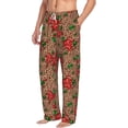 thumbnail image 1 of Picia Rose Mix Leopard 1 Mens Soft Woven Cotton Elastic Waistband Sleep Pajama Pant Lounge Sleep Pant With Pockets And Drawstring-Medium, 1 of 9
