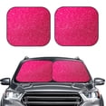 thumbnail image 1 of Picia Rose Red Glitter 2 Piece Car Windshield Sun Shade Foldable | Foldable Sun Shield for Front Window Blocks UV Rays and Keeps Your Vehicle Cool-Small, 1 of 7