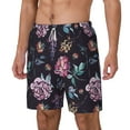 thumbnail image 1 of Picia Roses Flowers pattern Mens Swim Trunks with Compression Liner Stretch Beach Shorts Quick Dry with Zipper Pockets No-Chafing Board Shorts-3X-Large, 1 of 9