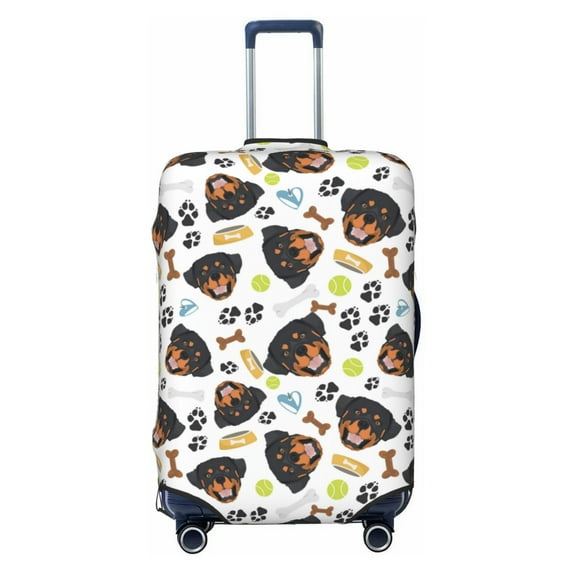 Picia Rottweiler Luggage Protector Cover Thicken Suitcase Protector Cover Fit 18-32 Inch Luggage-Large