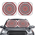 thumbnail image 1 of Picia Round Design 2 Piece Car Windshield Sun Shade Foldable | Foldable Sun Shield for Front Window Blocks UV Rays and Keeps Your Vehicle Cool-Large, 1 of 7