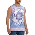 thumbnail image 1 of Picia Round Snow Merry Christmas mens Cotton Tank Undershirts , Moisture-wicking Ribbed Tanks, Lightweight Cotton Tank Undershirts-Large, 1 of 8