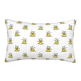 thumbnail image 1 of Picia Rubber Duck Showe Pattern Plush Pillow Case – Soft and Cozy Cushion Cover, Hypoallergenic Throw Pillow Case for Home Decor-14"x20", 1 of 6
