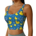 thumbnail image 1 of Picia Rubber Duck Sports Bra for Women,Padded Strappy Sports Bras Medium Support Yoga Bra with Removable Cups,Running Yoga Bra-XX-Large, 1 of 9