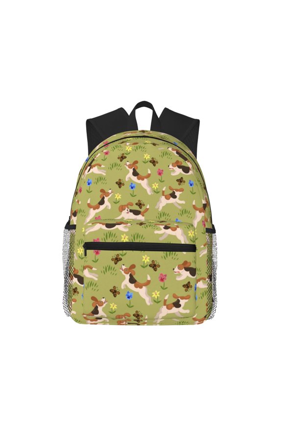 Running Beagle Large Capacity Backpack Classic Style Backpack Casual Backpack Water-Resistant School Work Travel Outdoor Backpack