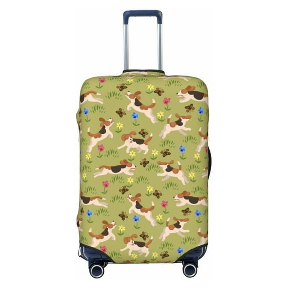 Picia Running Beagle Luggage Protector Cover Thicken Suitcase Protector Cover Fit 18-32 Inch Luggage-Small