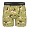 thumbnail image 1 of Picia Running Beagle Pattern Men's Athletic Long Leg Briefs , Performance Stretch Underwear，Moisture-Wicking, 1 of 7