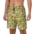 thumbnail image 1 of Picia Running Beagle pattern Mens Swim Trunks with Compression Liner Stretch Beach Shorts Quick Dry with Zipper Pockets No-Chafing Board Shorts-3X-Large, 1 of 9