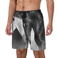 thumbnail image 1 of Picia Running horses Pattern Mens Swim Trunks with Compression Liner Stretch Beach Shorts Quick Dry with Zipper Pockets No-Chafing Board Shorts-Small, 1 of 6