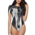 thumbnail image 1 of Picia Running horses Print Womens One Piece Swimsuits Modest Tummy Control Bathing Suits Lace Up Slimming Swim Suit-Medium, 1 of 7