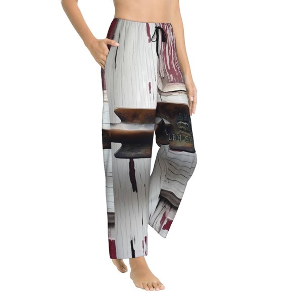 Picia Rustic Door Handle Closeup Womens Soft Woven Cotton Elastic Waistband Sleep Pajama Pant Lounge Sleep Pant With Pockets And Drawstring-Small