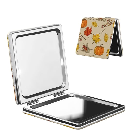 Picia Rustic Harvest Time for Compact Vanity Mirror , Travel Makeup Mirror , Portable Magnifying Cosmetic Mirror for Daily, Work, Business-Square