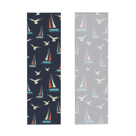 Picia Sailboat And Seagull Pattern Cooling Towels (40"x12") Cool Towel, Cold Towel, Microfiber Soft Breathable Chilly Ice Towel