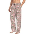 thumbnail image 1 of Picia Sailboats And Palm Tree Mens Soft Woven Cotton Elastic Waistband Sleep Pajama Pant Lounge Sleep Pant With Pockets And Drawstring-Large, 1 of 9