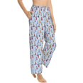 thumbnail image 1 of Picia Sailboats And Seagulls Womens Soft Woven Cotton Elastic Waistband Sleep Pajama Pant Lounge Sleep Pant With Pockets And Drawstring-Large, 1 of 9