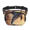 thumbnail image 1 of Picia Sailing Dancing Dolphin Print Square Double-Layer Waist Bag Mini Adjustable Waist Belt Bag Exercise Running Travel Hiking, 1 of 9