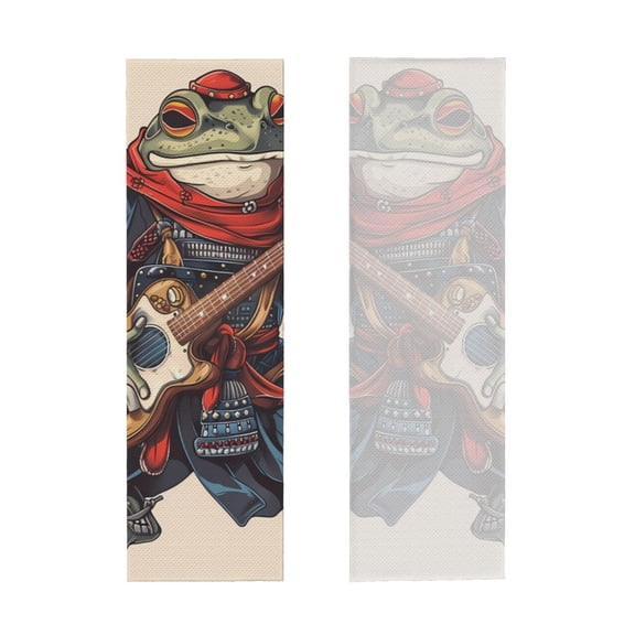 Picia Samurai Frog Guitar Pattern Cooling Towels (40"x12") Cool Towel, Cold Towel, Microfiber Soft Breathable Chilly Ice Towel