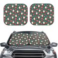 Picia Santa Claus 2 Piece Car Windshield Sun Shade Foldable Foldable