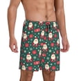thumbnail image 1 of Picia Santa Claus Pajama Shorts for Men, Men's Pajama Bottoms, Sleepwear,Short Pajama Pants-Small, 1 of 9